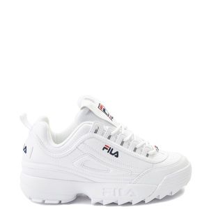 Girls White Filas